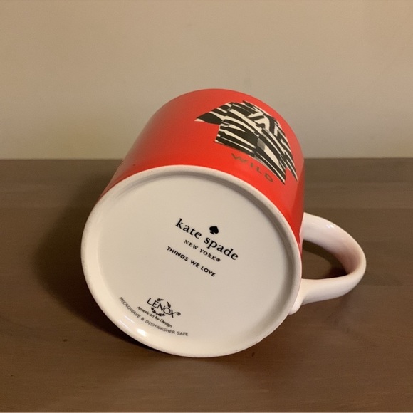 Kate Spade “Wild” Red and Black Ceramic Mug - Picture 7 of 7